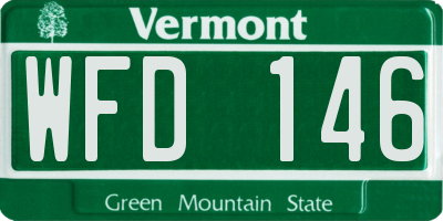 VT license plate WFD146