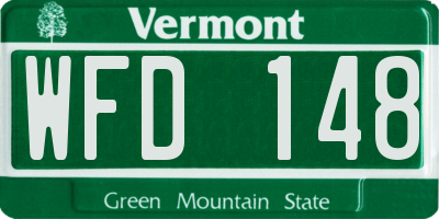 VT license plate WFD148
