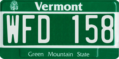 VT license plate WFD158