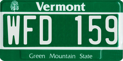 VT license plate WFD159
