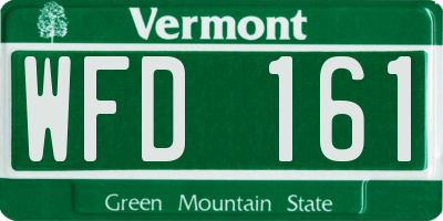 VT license plate WFD161