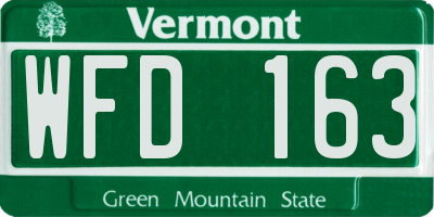 VT license plate WFD163