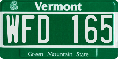 VT license plate WFD165
