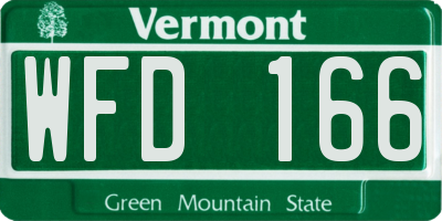 VT license plate WFD166