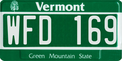 VT license plate WFD169
