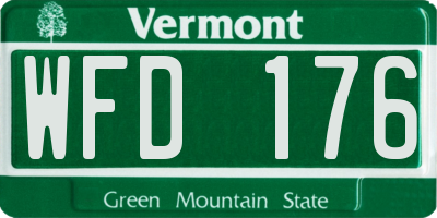 VT license plate WFD176