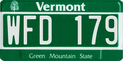 VT license plate WFD179