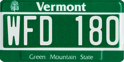 VT license plate WFD180