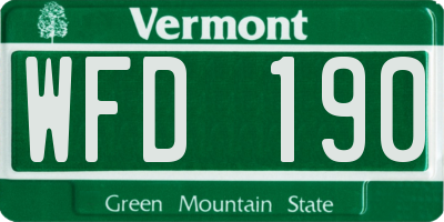 VT license plate WFD190