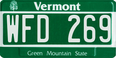 VT license plate WFD269
