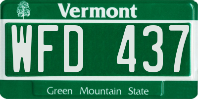 VT license plate WFD437