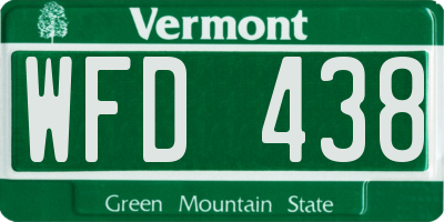 VT license plate WFD438