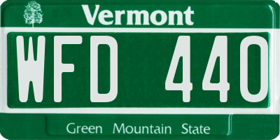 VT license plate WFD440