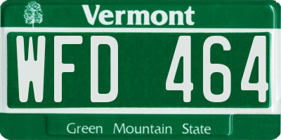 VT license plate WFD464