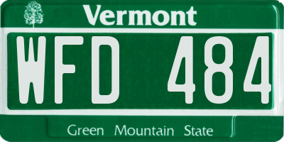 VT license plate WFD484