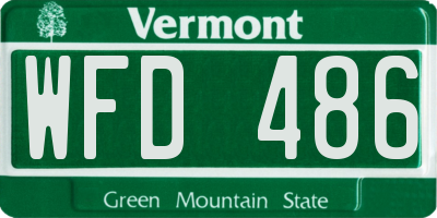 VT license plate WFD486