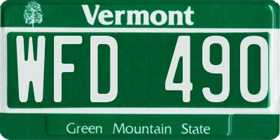VT license plate WFD490