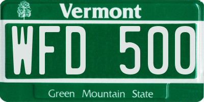VT license plate WFD500