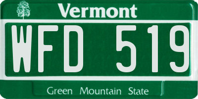 VT license plate WFD519