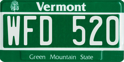 VT license plate WFD520