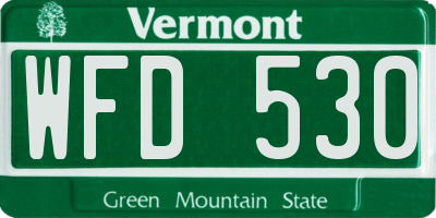 VT license plate WFD530