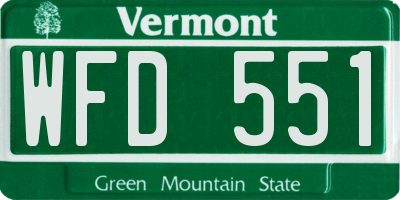 VT license plate WFD551