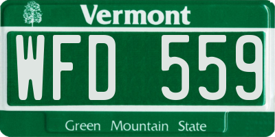 VT license plate WFD559