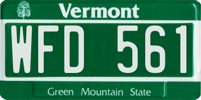 VT license plate WFD561