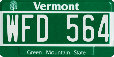 VT license plate WFD564