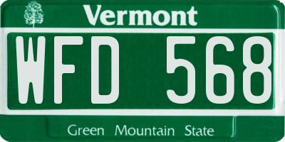 VT license plate WFD568
