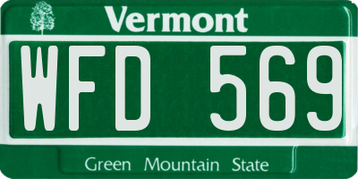 VT license plate WFD569