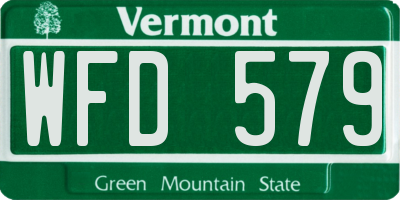 VT license plate WFD579