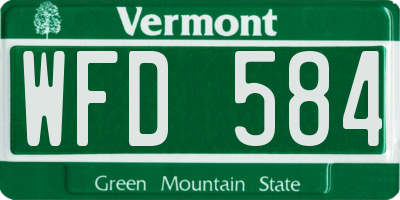 VT license plate WFD584