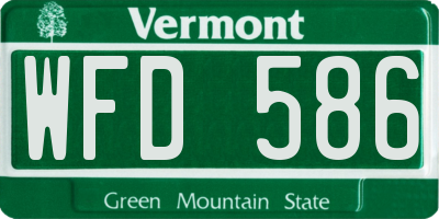 VT license plate WFD586