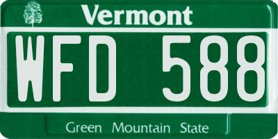 VT license plate WFD588