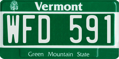 VT license plate WFD591
