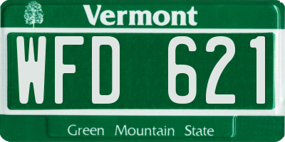 VT license plate WFD621