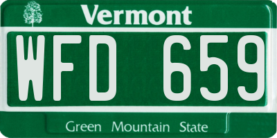 VT license plate WFD659