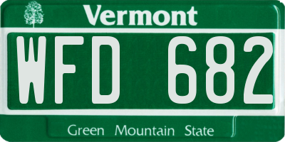 VT license plate WFD682