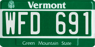 VT license plate WFD691