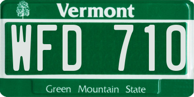 VT license plate WFD710