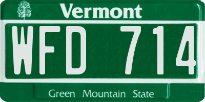 VT license plate WFD714