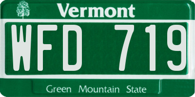 VT license plate WFD719