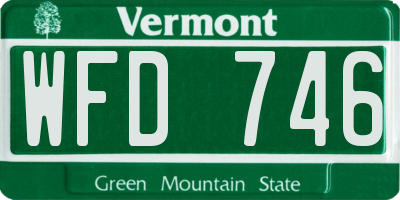 VT license plate WFD746