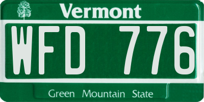VT license plate WFD776