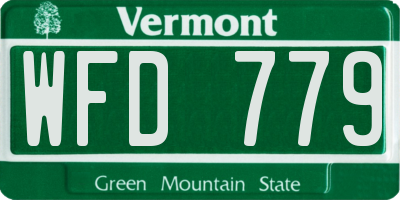 VT license plate WFD779