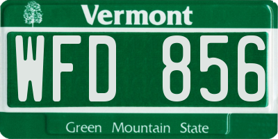 VT license plate WFD856