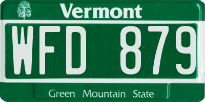VT license plate WFD879