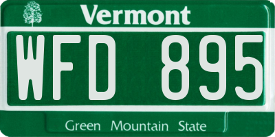 VT license plate WFD895