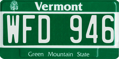 VT license plate WFD946
